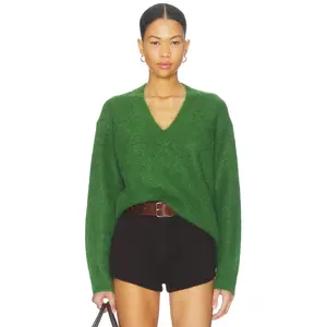 PISTOLA Kit V Neck Pullover Sweater in Winter Green