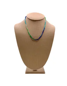 Riverbend Wave Short Jewelry Necklace (Blue/Green)