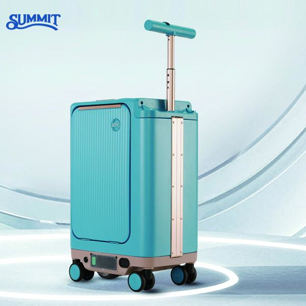 SUMMIT-Electric Riding Luggage - PCD2501- Ocean Blue-Compact & Convenient, Versatile for Travel & Daily Use, User-Friendly, Stylish & Functional, Perfect Gift