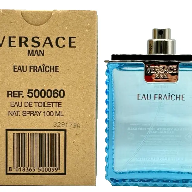 Versace Man Eau Fraiche (Tester) 3.4oz EDT for Men- Woody Aquatic Fragrance