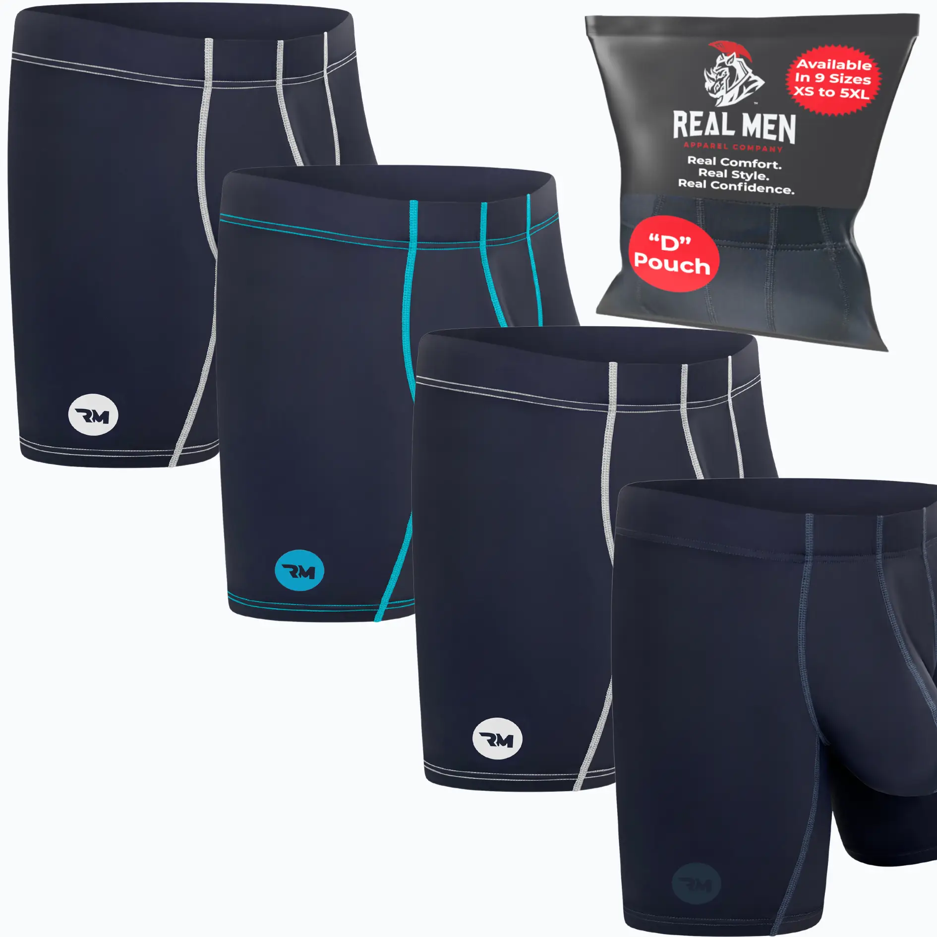 6 inch Pouch Nylon Boxer Briefs 4 pack Gunmetal Grey Mens Underwear Christmas gifts for men Menswear Sexy Ball Clothes Pocket Stretchy Sun Sweat Silk