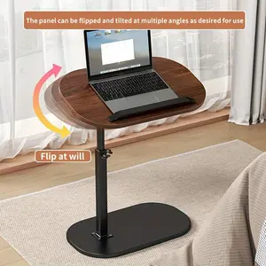 Portable Standing Desk for Home Office, Adjustable Height Flip Table, Laptop Stand Dual Use, Bedroom Bedside Tray Organizer