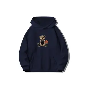 Men's cute teddy bear with basketball theme for boys Graphic Hoodie - Long Sleeve Pullover Regular Fit | Soft & Breathable Fabric, Durable Print, Everyday Comfort, Machine Washable, casual and playful with a cartoon bear graphic casual winter wear
