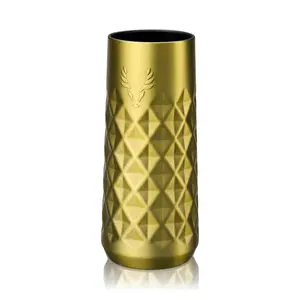 Paragon Stainless Steel Champagne Flute in Gold Ceramic Drinkware Insulated
