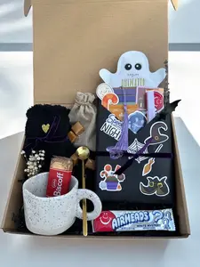 Halloween Blind Date with a Book Box Gift Box Mystery Gift for Book Lover Gift Book Gift Birthday Gift for Her Bookworm Gift Set Cup
