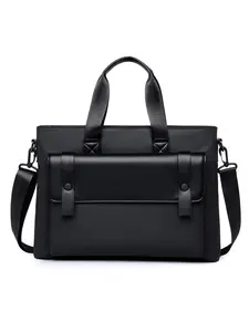 Men's Business Briefcase Fashion Handbag Crossbody Bag Multi-Functional Computer Bag Large Capacity Leather Shoulder Strap Detachable Travel Essentials