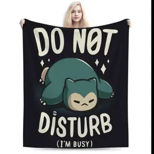 Pokemon Kawaii Pet Design Flannel Blanket, Autumn Winter Thick Warm Throw, Flannel Cozy Blanket, Ideal Gift for Halloween Christmas Valentine's Day Birthday, Soft Warm Blanket