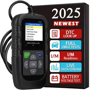OBD2 Scanner Diagnostic Tool, Automotive Scan Tool, OBD2 Engine Code Reader, Reset, Data Stream, I/M Readiness, Vehicle Info, Voltage Test Tool, Suitable for All OBDII/EOBD Vehicles