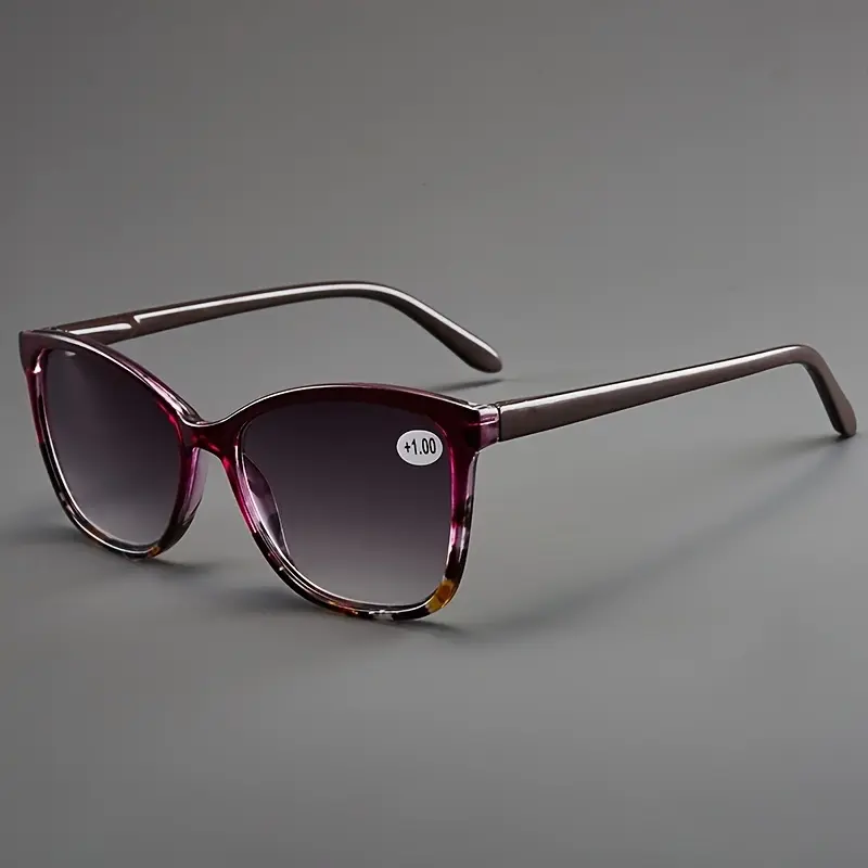 New high-definition Resin lens for sun reading glasses, large frame trend spring leg reading glasses for the elderly
