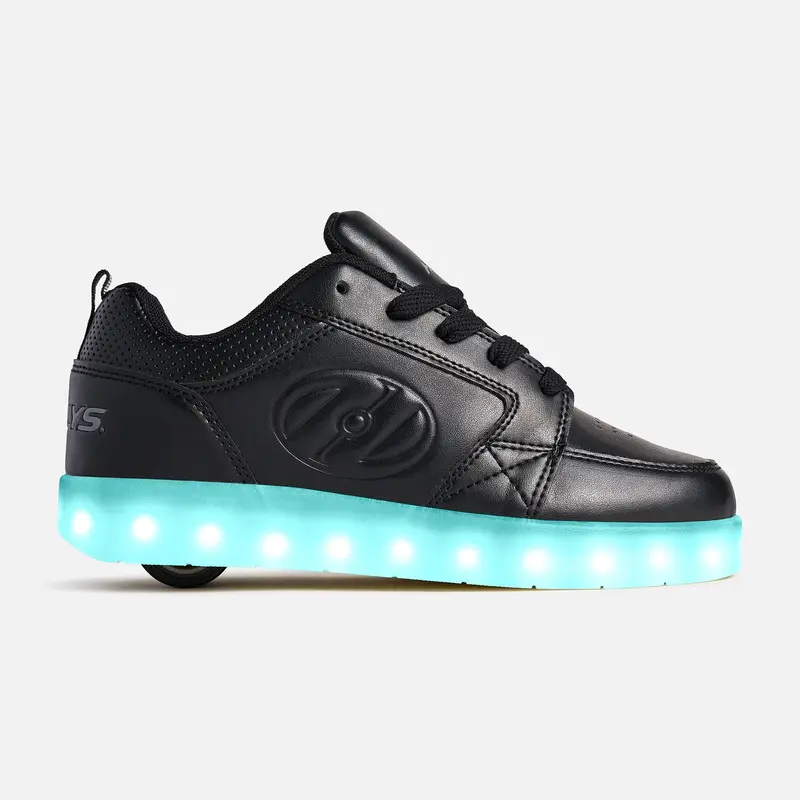 Light UP Heelys Shoes with Wheels! All Black Premium 1 Lo Heelys have lights on the bottom. Recharable with on and off button