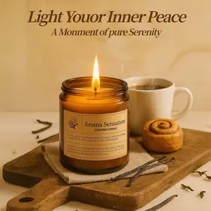 200g Eco-Friendly Soy Wax Candle, Scented Candles, Vanilla Lavender Scented, Winter Bedroom Decor, Women's Birthday Home Aromatherapy Gift, Home Fragrance