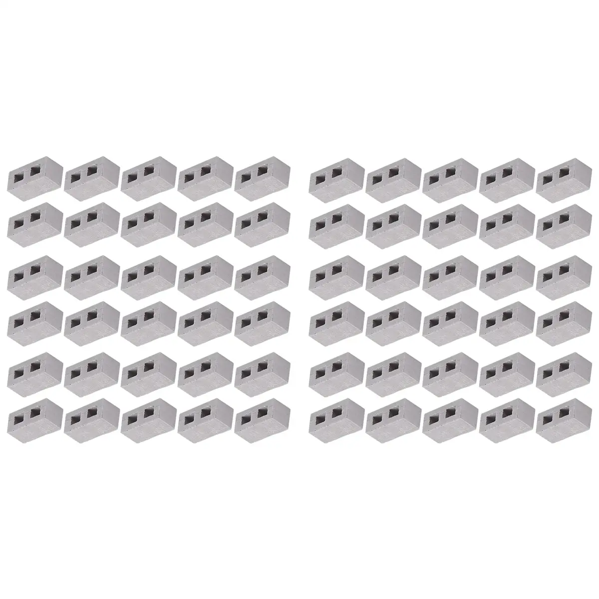 60-Pack 1/12 Scale Mini Concrete Cinder Blocks (1.9x0.9x0.9 cm) - Mini Building Kit, Dollhouse Decorations, Pottery Clay Compatible, for Friends, House Decoration, Strengthen Relationships