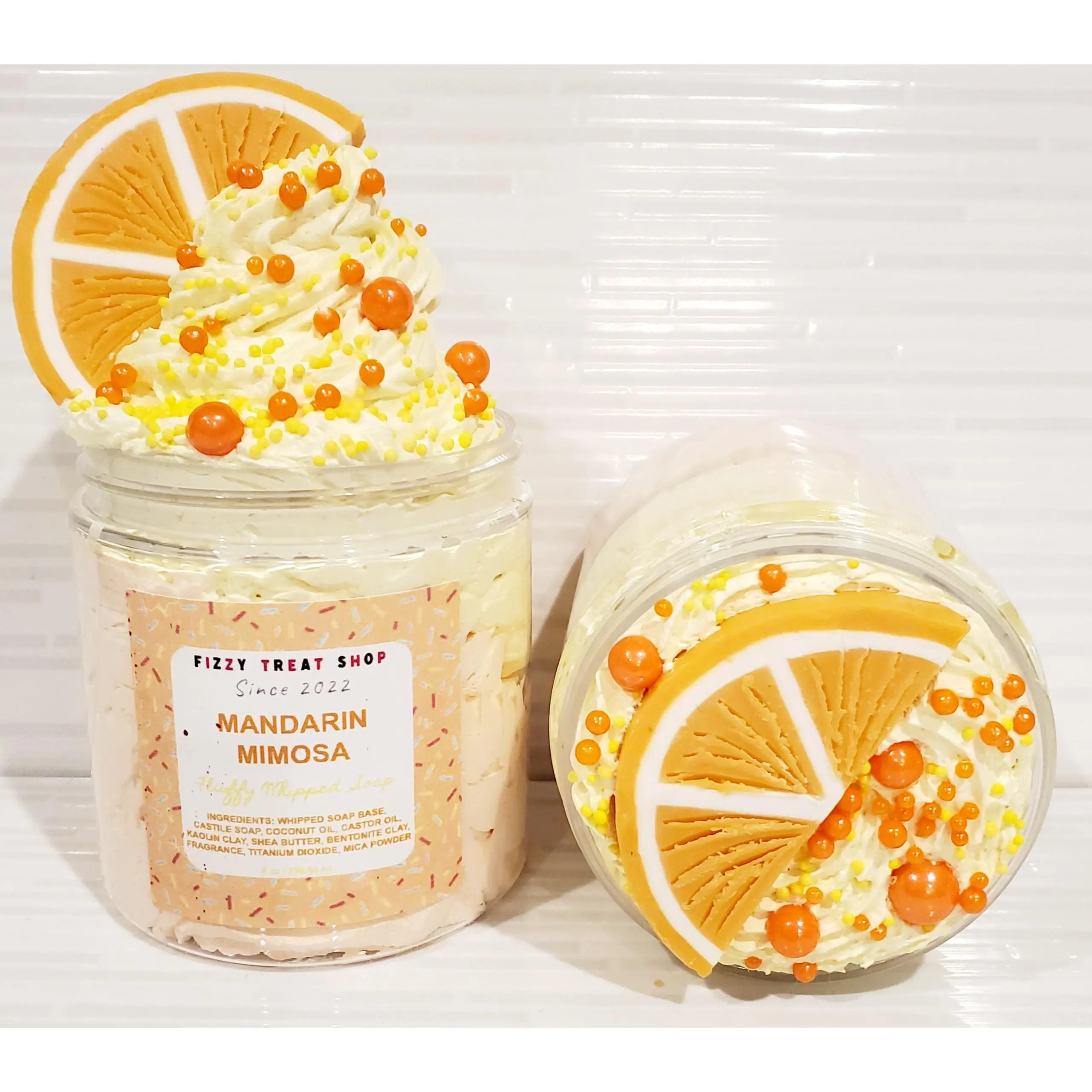 Mandarin Mimosa | Fluffy Whipped Soap | Sugar Scrub