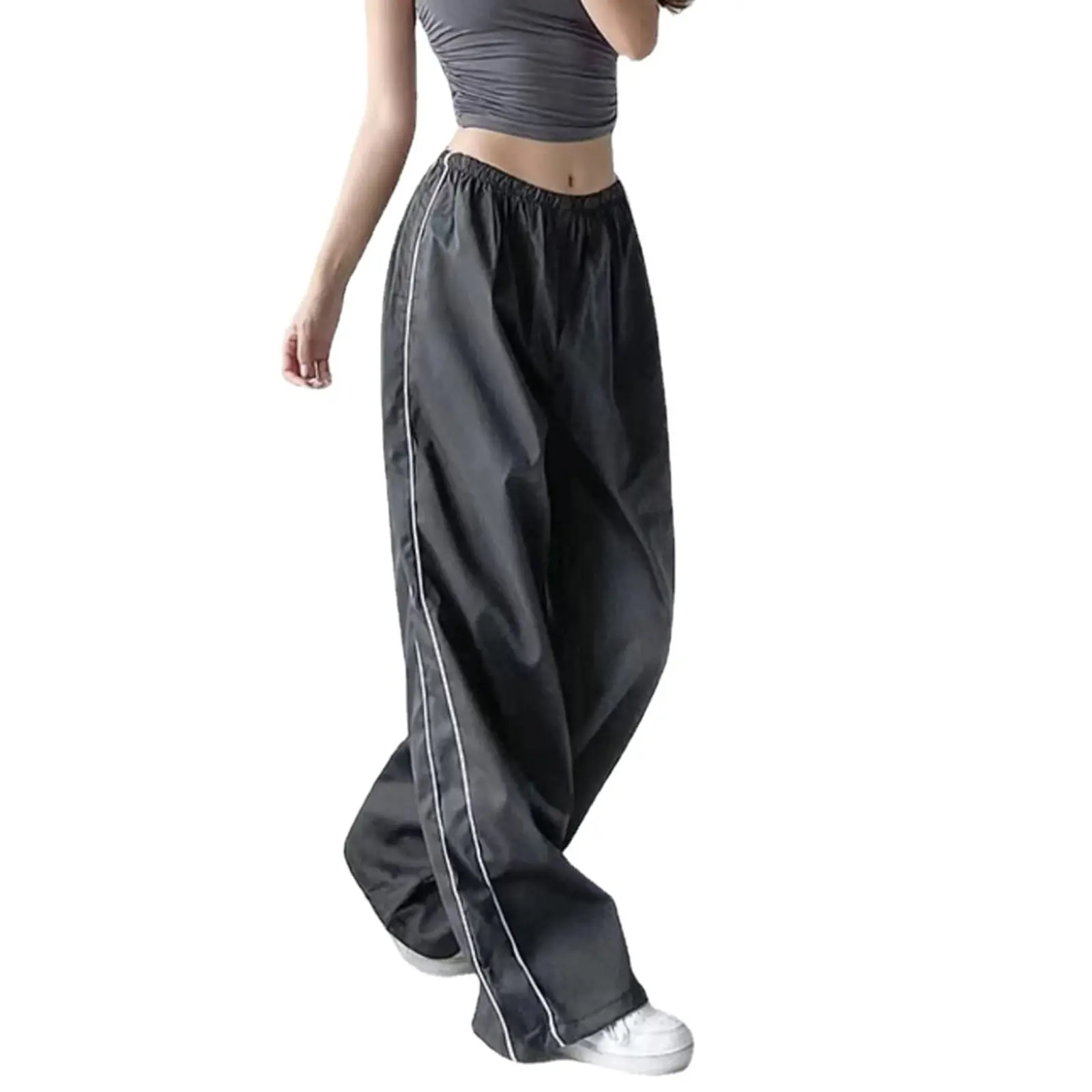 Fashion Women Wear Pants Elastic Waist Wide Leg Parachute Jogger Sweatpants Everyday Ladies Casual Breathable Soft Lightweight Versatile Fashionable Comfortable Durable Feminine, Stylish, StatementOutfit, BottomsWomen