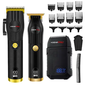 HIENA PRO professional hair clipper and trimmer set, men's barber set, beard trimmer haircut set, cordless hair clipper haircut, Cordless trimmers