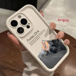 Case for 17 Air iPhone 16 Pro Max 15 Plus 16E 14 13 12 11 XS XR  mini Mountain Psalm Advanced fashion gift Drop Protection Shockproof Soft Silicone smartphone Cover