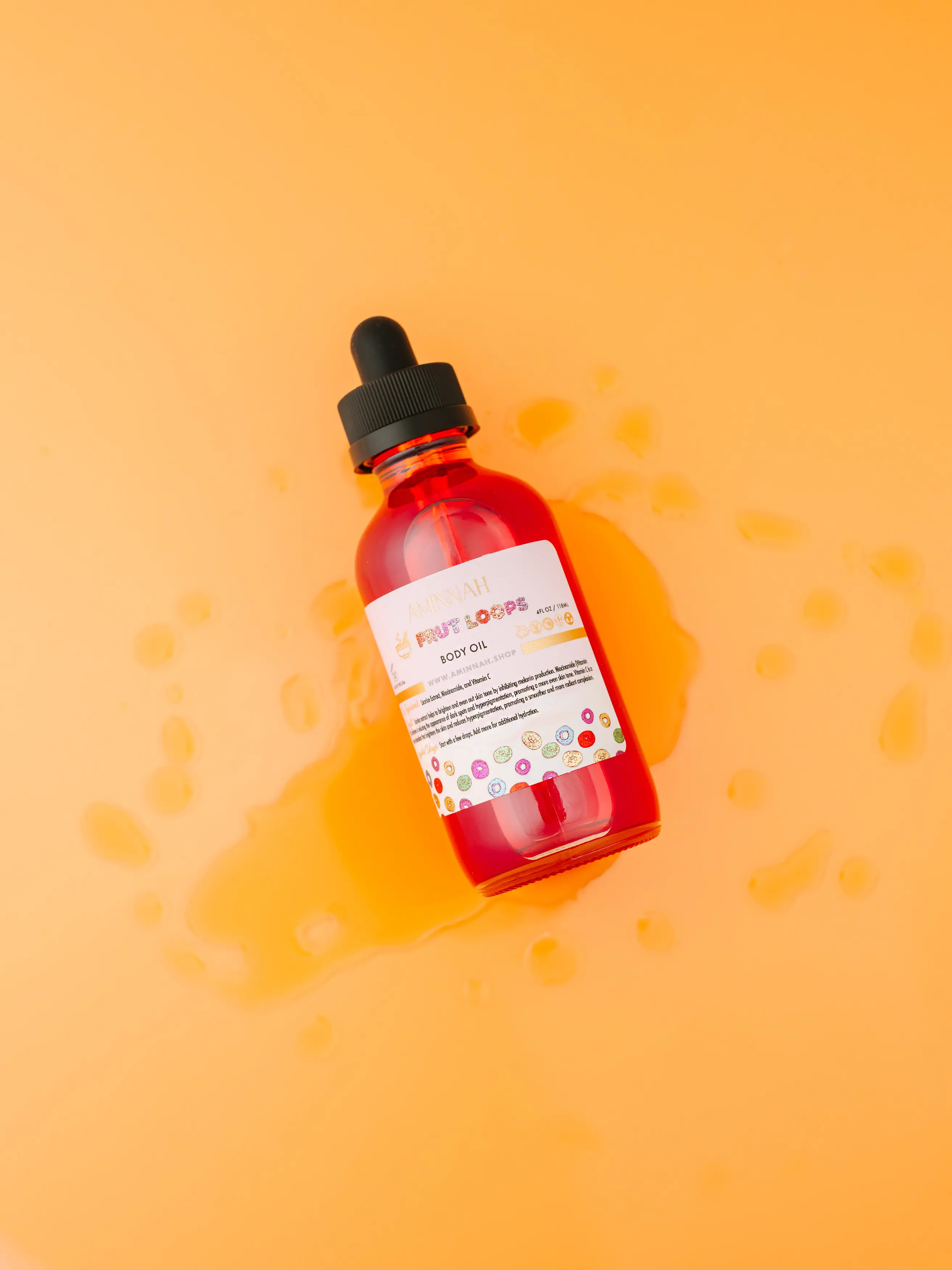 Fruit Loops Body Oil, Natural Body Care Hydrating Oil - 100G Single Item Liquid Moisturizer with Simple Formula, Easy Application for Daily Moisture