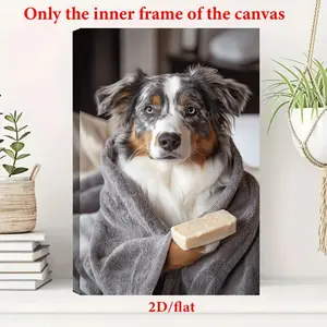 2D Flat, 2D Flat, 2D Flat 2D/Flat, 1pc, Canvas Painting-Frame, Inner Frame Painting, Poster And Printed Materials, Applicable to Living Room, Office, Library, Bar, Cafe, Abstract Art, Perfect Birthday, Holiday Gift, Halloween Gifts	 HYM