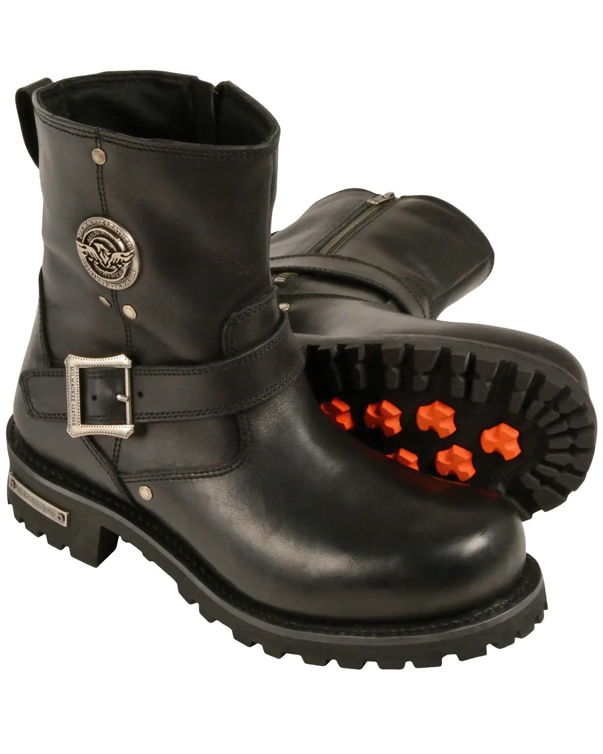 Milwaukee Leather Men's Men'S 6" Classic Engineer Boot Round Toe - Mbm9040