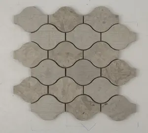 Thala Grey Ornament Limestone Mosaic Tile