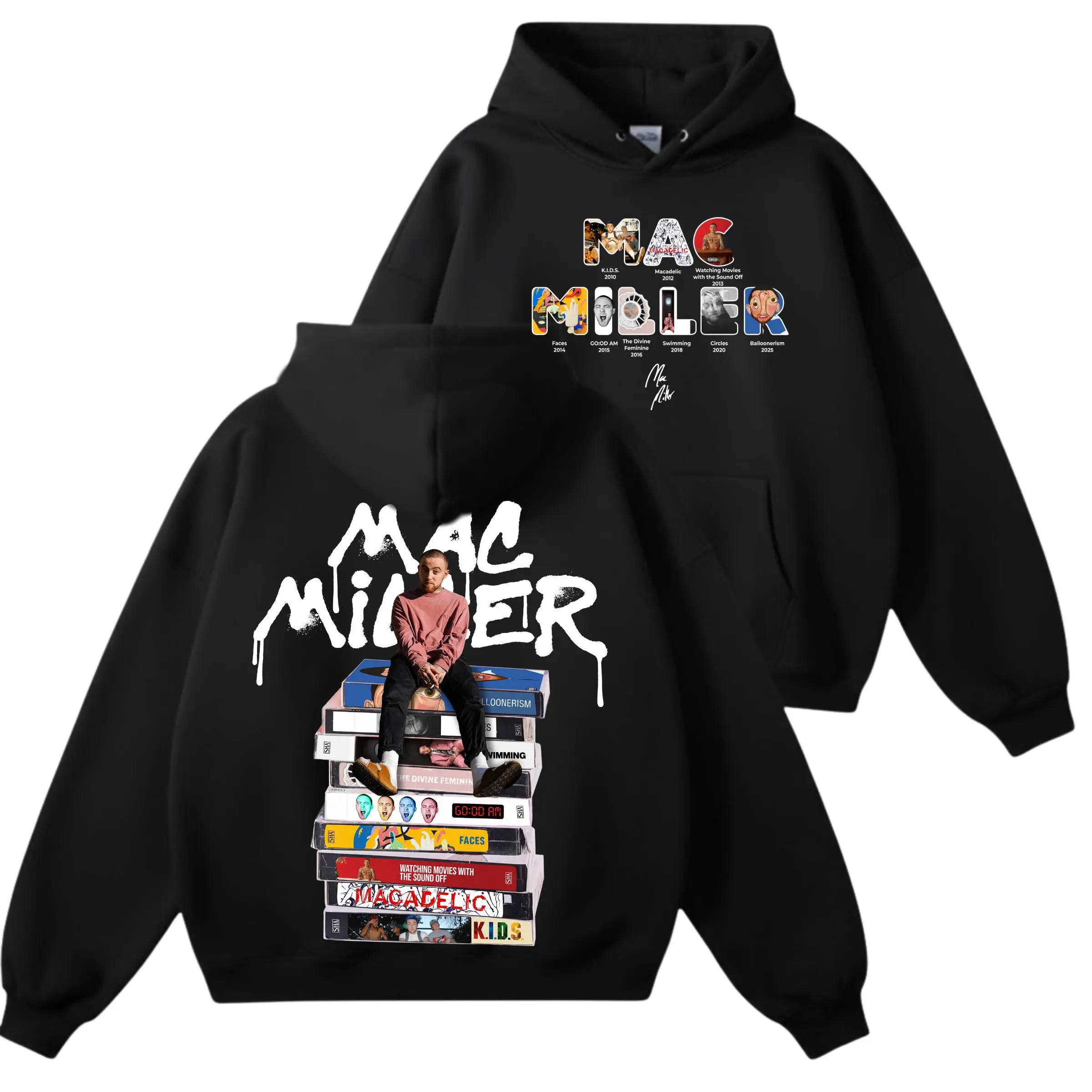 Vintage Rapper Hoodie, Retro Album 2 sided Tee, Y2K Streetwear, Gift For Him, Rapper Merch, MADE IN USA