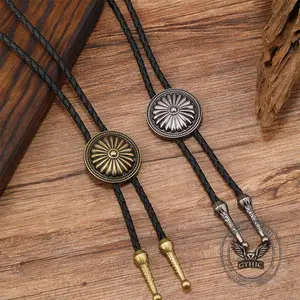 GTHIC Vintage Celtic Pattern Cowboy Alloy Bolo Tie Fashion Jewelry Accessories for Men Women Daily Wear