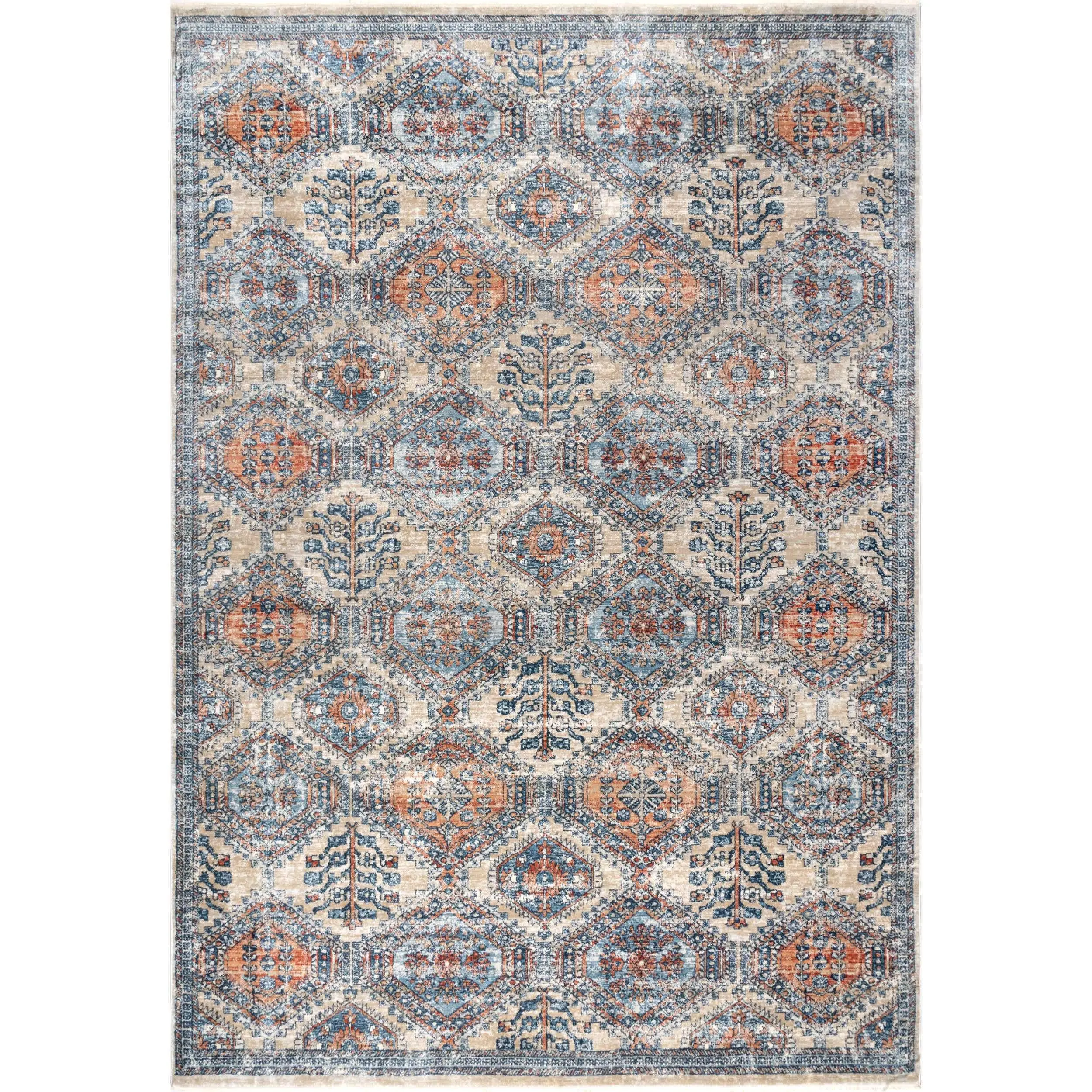 Sara Distressed Tribal Motif Area Rug