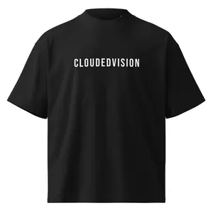 Vision Unobstructed oversized high neck t-shirt