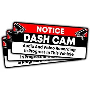 Dash Cam Recording Sticker – Audio and Video Recording Decal for Laptop, Water Bottle, Phone, Car, Window, Helmet 4
