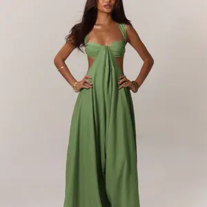 MUSERA Boho Ruched Bust Extreme Wide Leg Jumpsuit Summer Vacation Boho Spring Summer Vacation Beachwear Elegant Ibiza Holiday Wedding Guest Western 7.3k+ sold