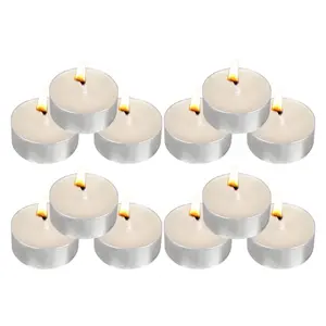 Tea Lights Candles - 12 Pack Ivory White Tealights Candle Scented Vanilla Small Candle for Home, Holiday, Wedding & Party,Dinner Table, Halloween Christmas and Holiday (Ivory White Vanilla)