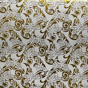 Tiare Swirls Polyester Foil Fabric | Islands Fabric