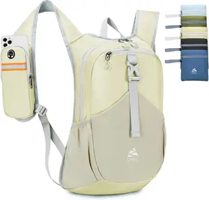 15L Small Hiking Backpack for Men Women Lightweight Packable Backpack Foldable Casual Daypack for Camping Travel Outdoor, Beige