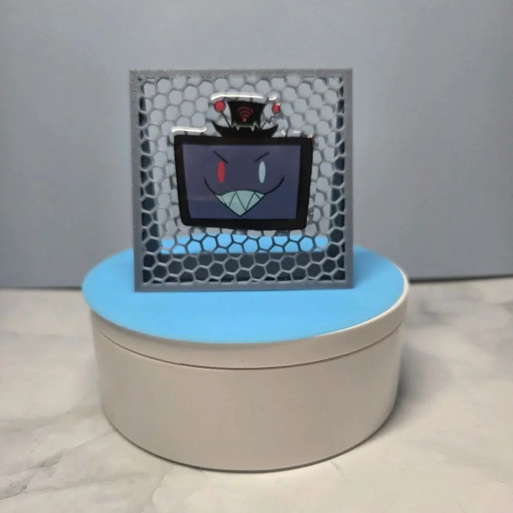 Hazbin Hotel Lil Vox TV head Acrylic Pin