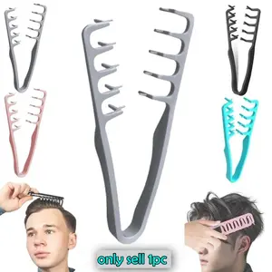 HomeDailyEss Textured Comb, Puffy Wide-Tooth Hair Styling and Curling Comb, Men's Textured Styling Hair Detangling Comb, Unisex Grey Comb, Hair Care Comb