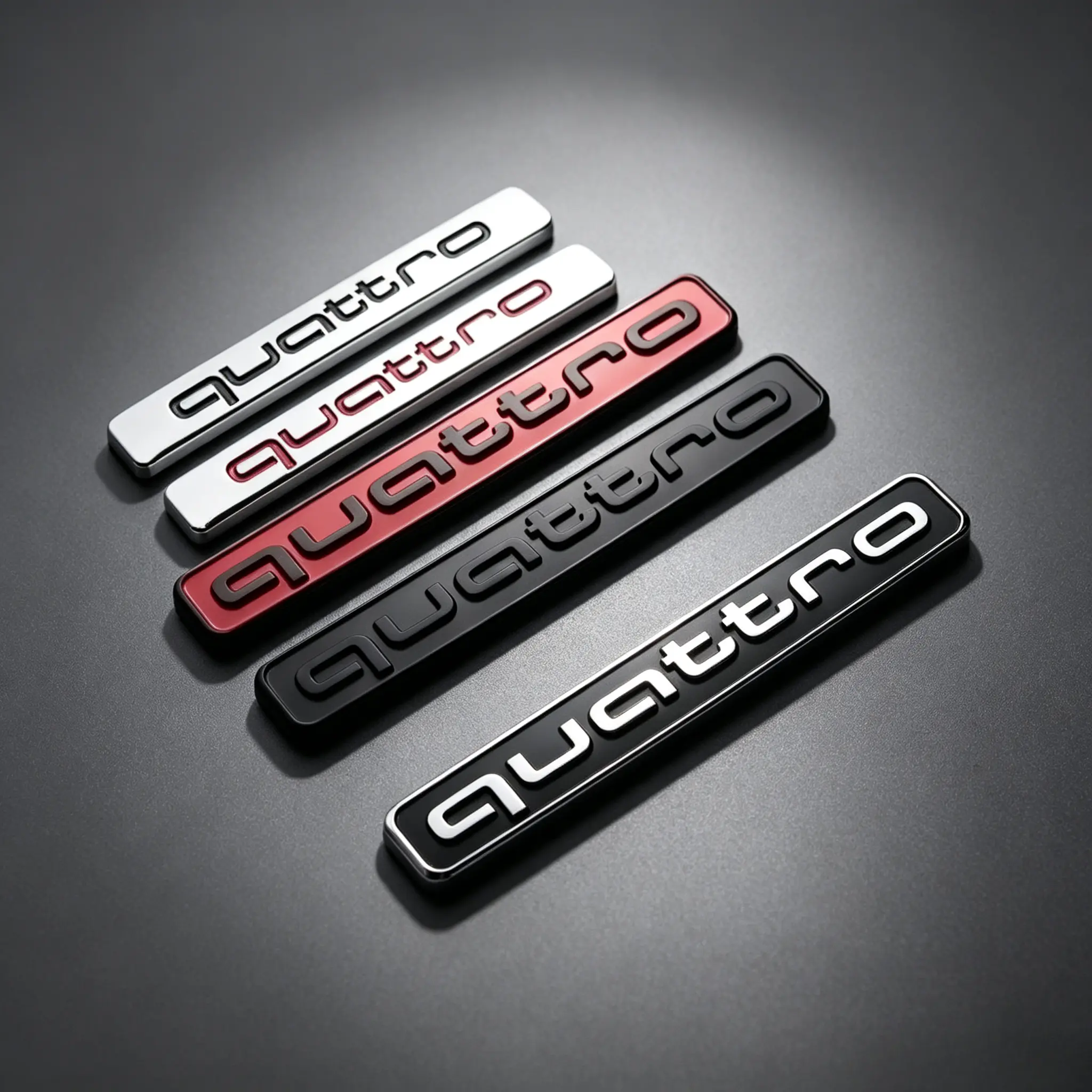 ABS Car Rear Tail Trunk Emblem Fender Side Sticker for Audi Quattro A5 B7 Q7 A3 A4 B8 A6 TT R8 A8 A7 Q5 Q3 C7 S3 A1 B5 Q2 Sport