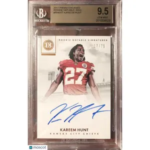 Kareem Hunt BGS 2017 Encased Rookie Notable Signature #17/75 9.5 GEM MINT Chiefs
