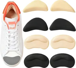 8 Pcs Shoe Fillers & Heel Pads for Loose or Too Big Shoes – Toe Cushions & Heel Grips for Women and Men, Comfort Insoles for Heels, Sneakers, Boots – Pain Relief & Better Fit(Black + Beige)