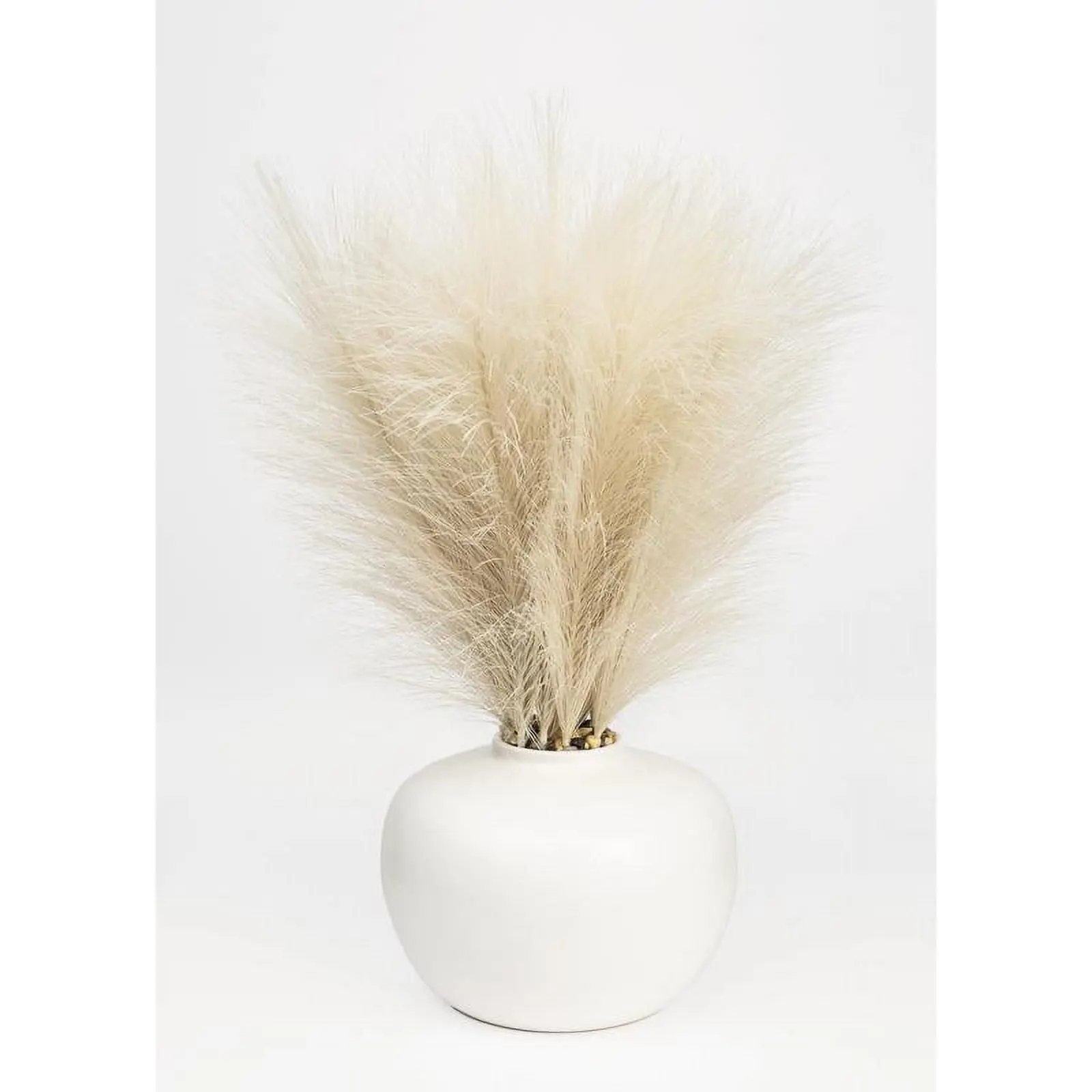 Better Homes & Gardens 14" Artificial Pampas Grass in White Ceramic Vase