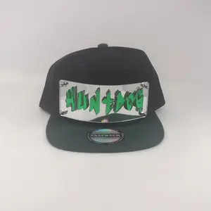 Black Custom Snapback Hat – Personalized Flat Bill Cap with Laser Cut Acrylic Letters, Adjustable Fitted Hat, Made to Order Streetwear, Custom Name Hat for Men, Women, Teens