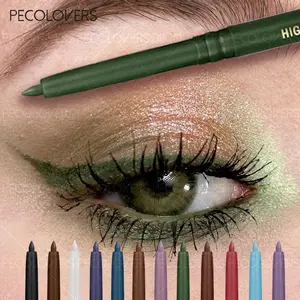 12pcs/set Colored Eyeliner Gel Pen, Smoky Punk Gothic Eyeliner Pencils, Long-lasting Waterproof Eyeliner Pencils, Longwear Eye Liner