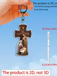 2D Acrylic Keychain, Waterproof Accessory, Cute Cartoon Design, Multi-Use Decoration, Perfect Gift for Family and Friends