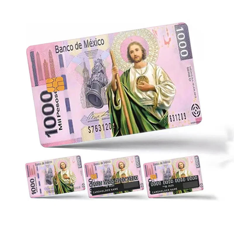 Jesus Pattern Credit Card Skin Sticker, 4 Counts/set Ultra-thin Waterproof Scratch Resistant Card Sticker, Personalized Bank Card Skin Protector, Adhesive Vinyl Decal, Sticker Cards, Adhesive Stickers, Adhesive Decals