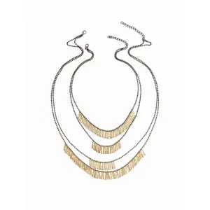 Cider FRINGED LAYERED NECKLACE