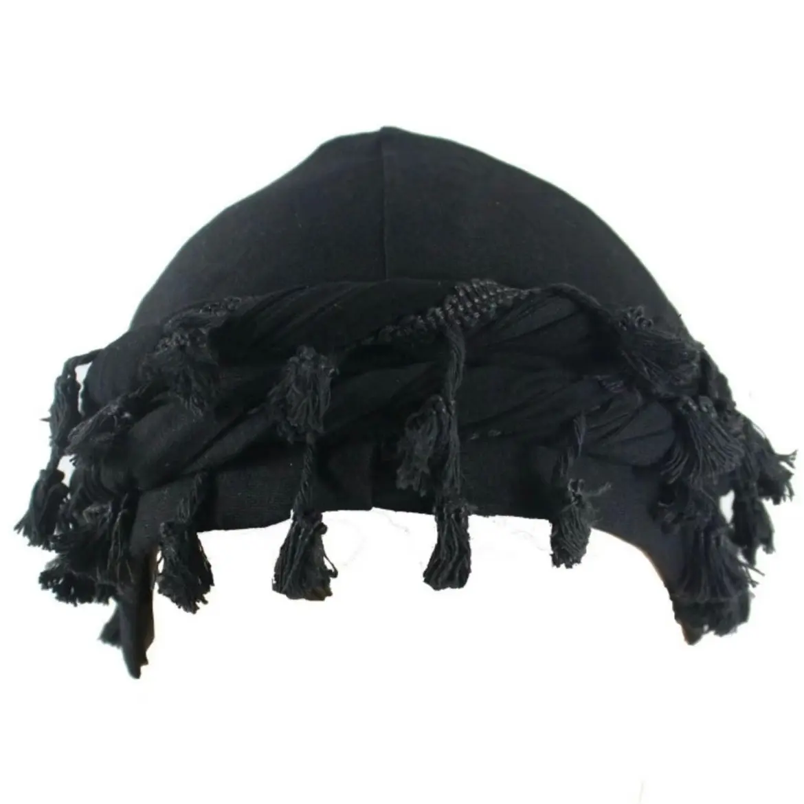 Men's Casual Turban Hat with Tassel Design, Plain Color Turban Hat, Fashion Hat for Party, Daily Clothing Decor, Trendy All-match & Exquisite Hat for Birthday Gift, Male Accessories Goth
