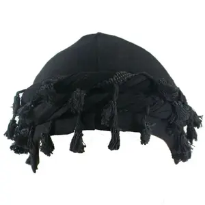 Men's Casual Turban Hat with Tassel Design, Plain Color Turban Hat, Fashion Hat for Party, Daily Clothing Decor, Trendy All-match & Exquisite Hat for Birthday Gift, Male Accessories Goth
