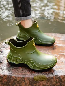 Valentine's Day Unisex Rain Boots, Lightweight Short Anti-Slip Comfortable Slip-On Design, Perfect for Fishing and Outdoor Work, Footwear