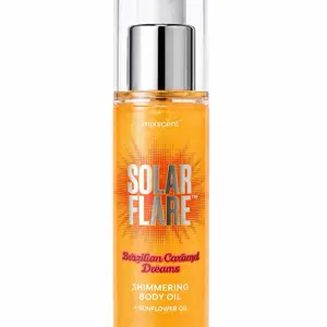 Mix:Bar Solar Flare Brazilian Caramel Dreams Shimmering Cosmetic Scented Body Oil - Hydrating, BPA-Free Single Item Body Oil for Bath & Personal Care