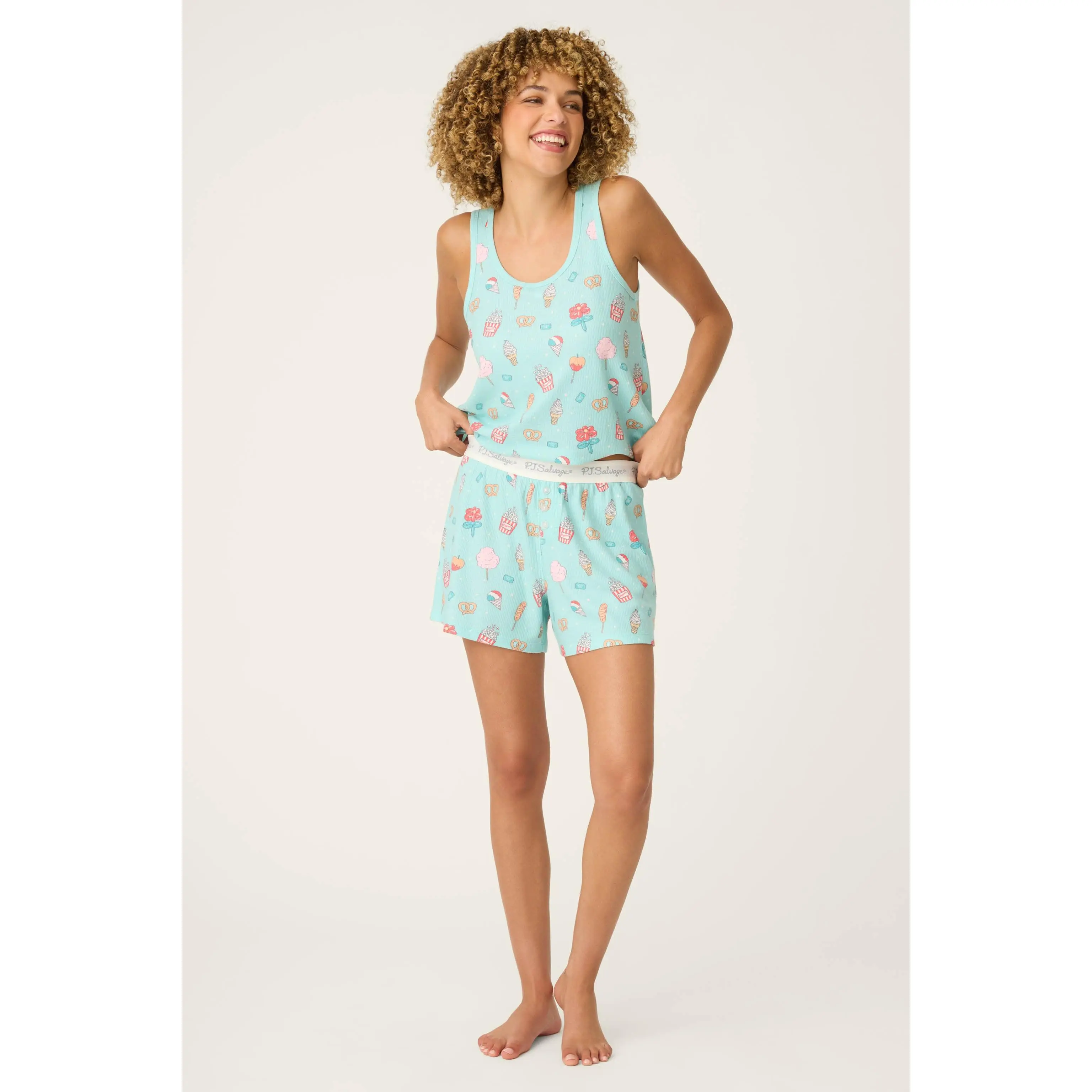 Boyfriend Boxer Boardwalk Bites Short Set