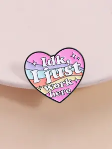 Office Humor De-Stress Pin, Rainbow Color Text Design, Unique Work Attitude Statement Accessory, Perfect Gift for Office Workers